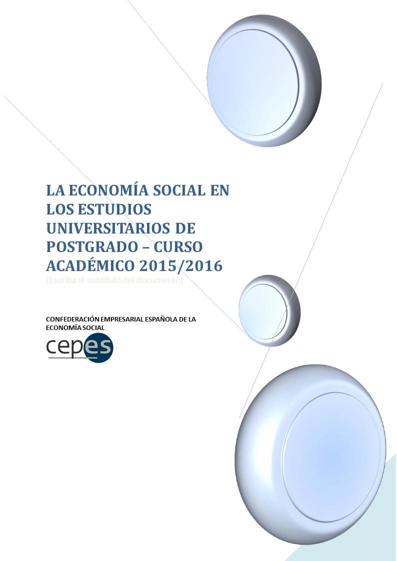 Las universidades españolas ofertan 70 estudios de postgrado sobre Economía Social