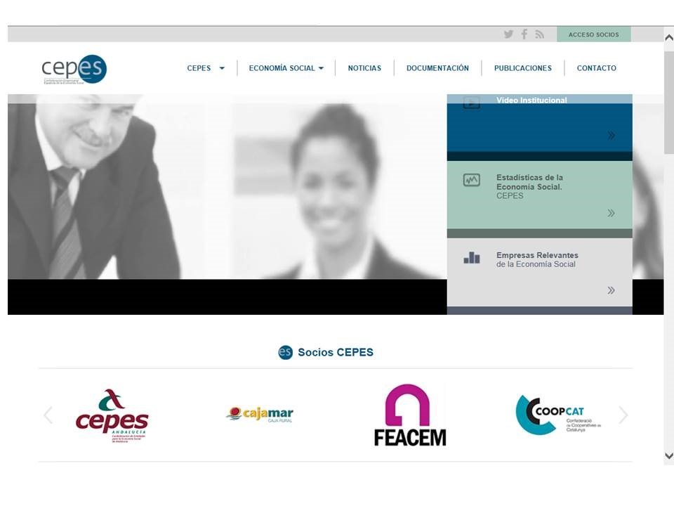 CEPES, la patronal de la Economía Social estrena su nueva página web ‘www.cepes.es’