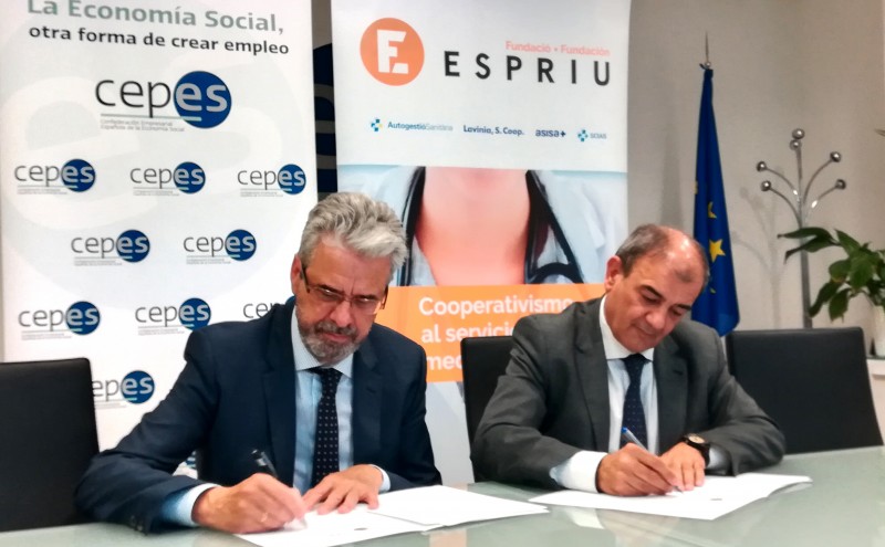 Fundación Espriu y Cepes firman un convenio para promover la Economía Social en el ámbito sanitario