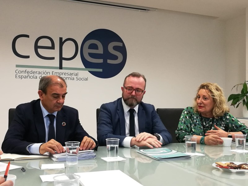 Los gobiernos de España y Francia celebran conjuntamente con Cepes una reunión para fomentar la economía social