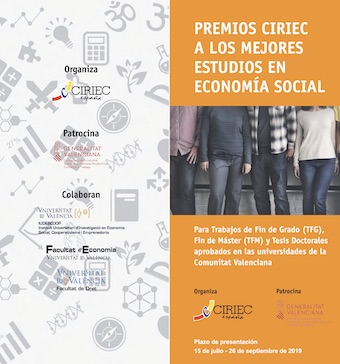 CIRIEC-ESPAÑA convocan los 1º premios CIRIEC a los mejores estudios en economía social