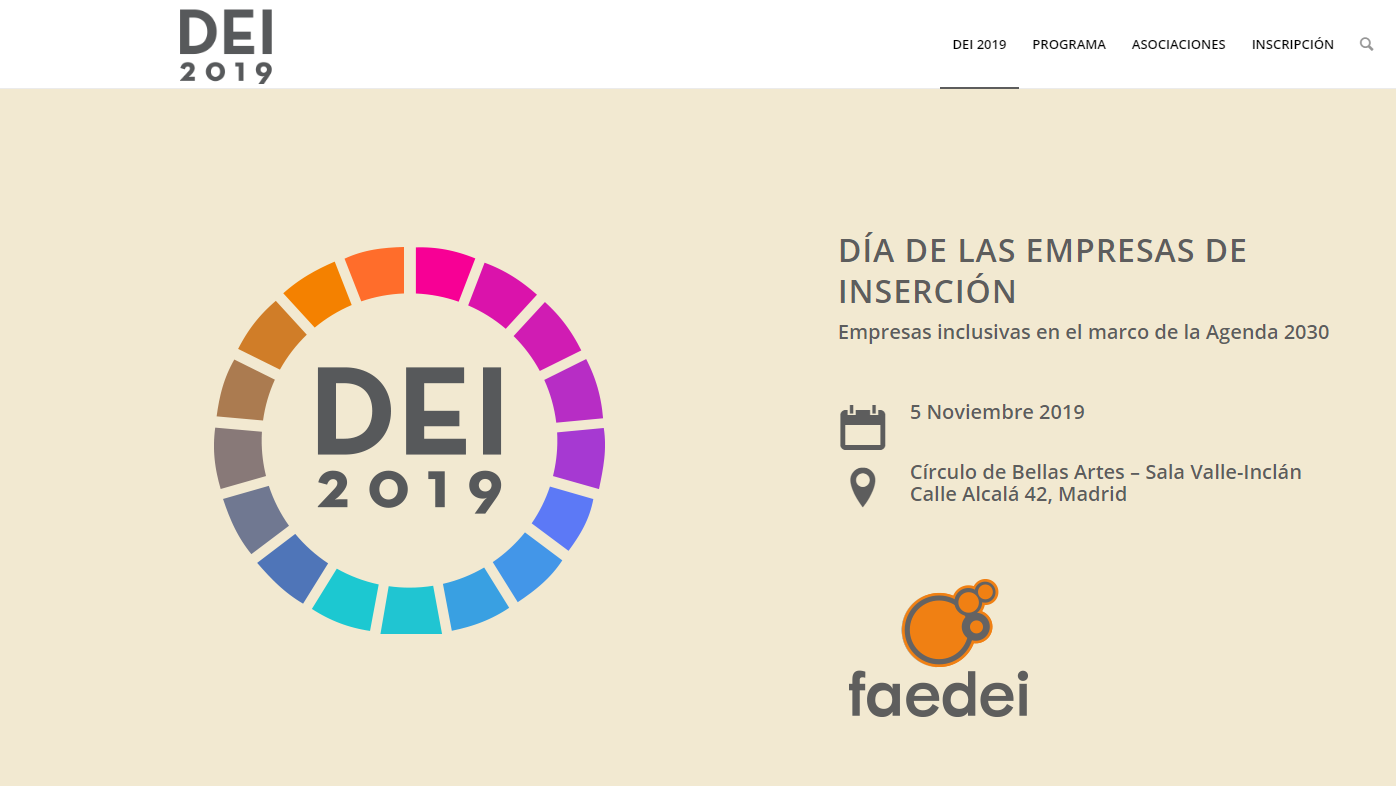 Jornada del día de las empresas de inserción: “EI: 2019 empresas inclusivas en el marco de la agenda 2030”